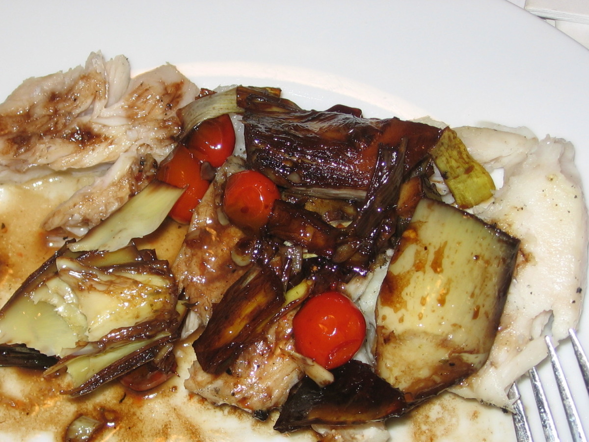 Sea Bass With Artichokes and Balsamic Vinegar Recipe - Food.com